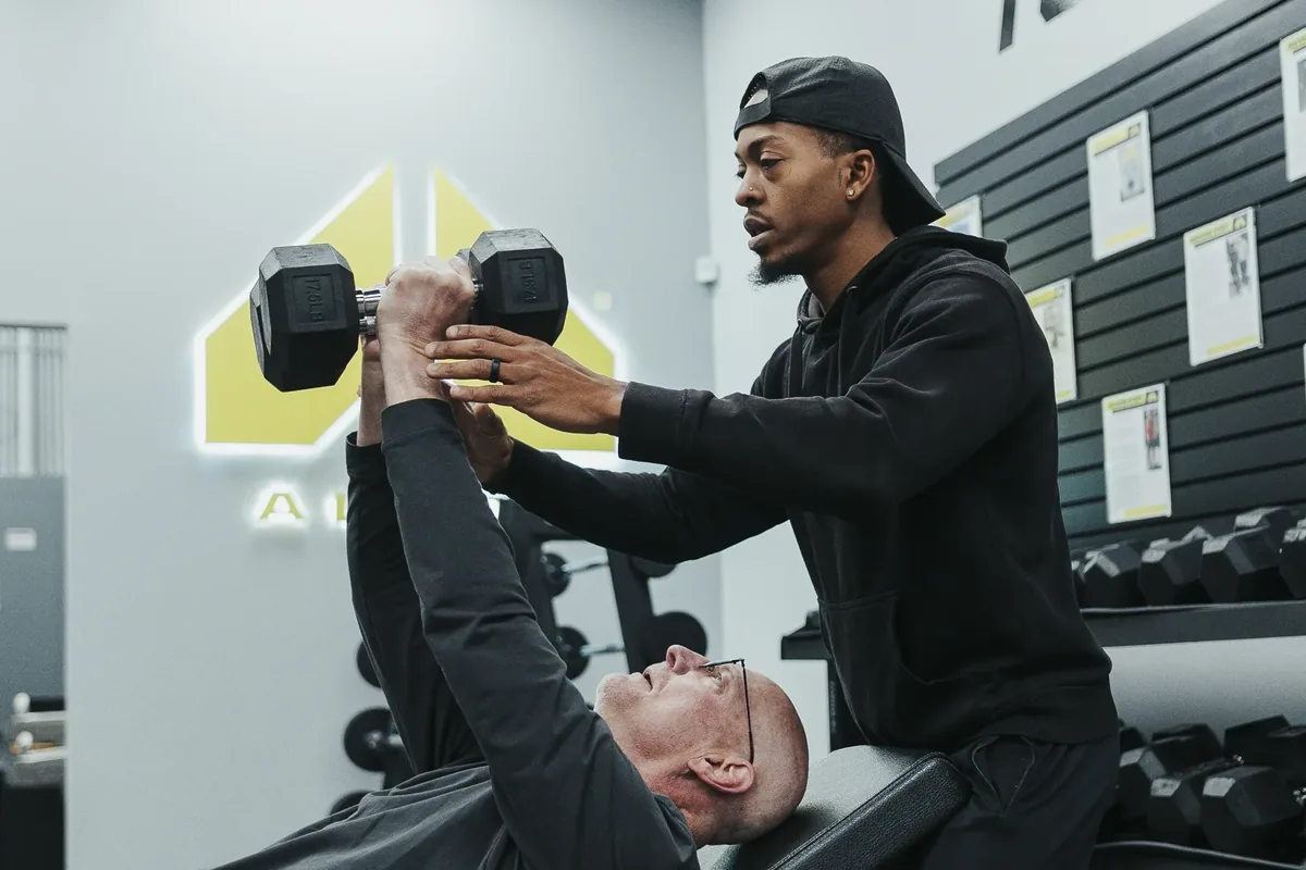 Coached small group personal training session at Alloy Personal Training Royal Oak in Royal Oak